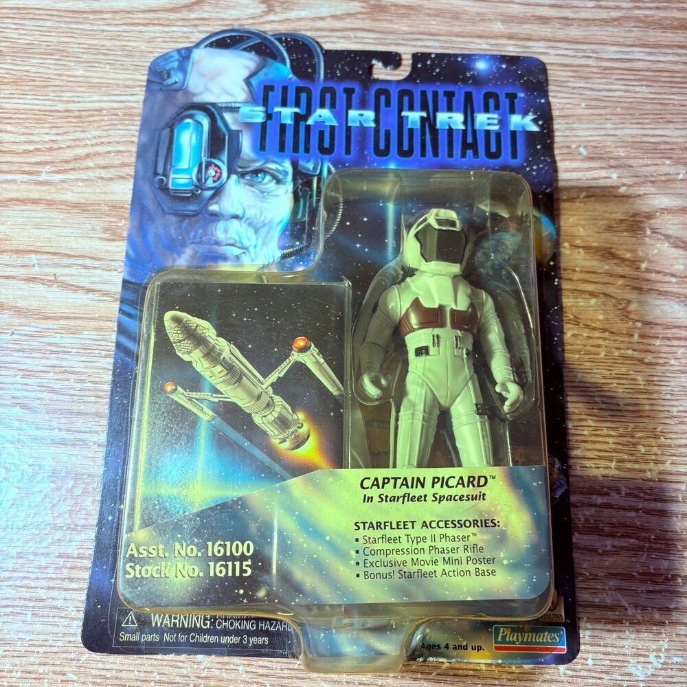 Star Trek First Contact Captain Picard Spacesuit Action Figure Playmates 1996